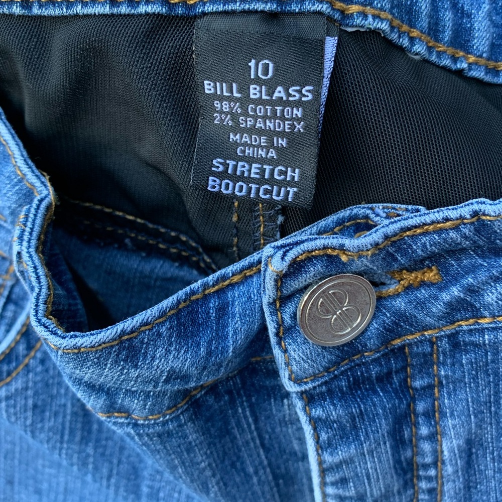 Bill Blass Stretch Bootcut Blue Jean Size 10 - Picture 2 of 4